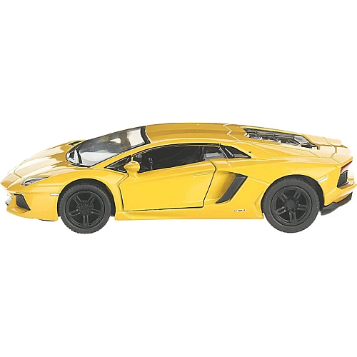 Машинка Kinsmart 1:38 Lamborghini Aventador LP 700-4 металева інерційна (Жовтий) KT5355W