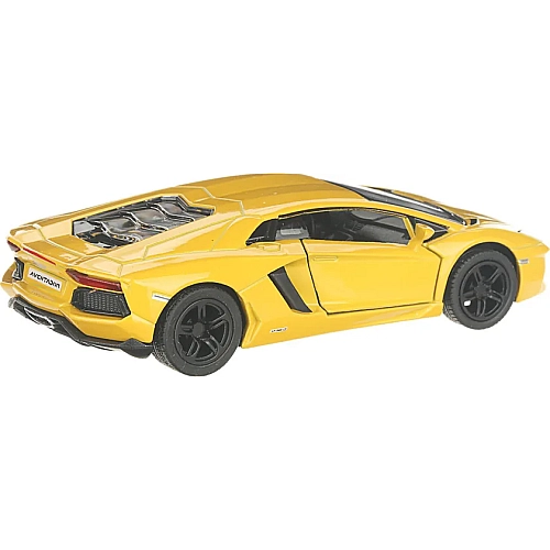 Машинка Kinsmart 1:38 Lamborghini Aventador LP 700-4 металева інерційна (Жовтий) KT5355W