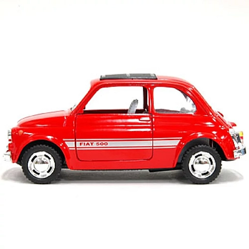 Машинка металева Kinsmart 1:24 Fiat 500 1957 інерційна, двері відчиняються, червона, KT5004W