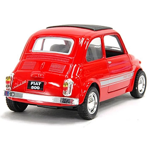Машинка металева Kinsmart 1:24 Fiat 500 1957 інерційна, двері відчиняються, червона, KT5004W