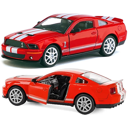 Машинка Kinsmart Ford Mustang GT500 1:38, інерційна, червоно-біла