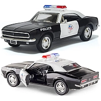 Машинка металева Kinsmart KT5341WP 1:37 1967 Chevrolet Camaro Z/28 Police інерційна, двері відчиняються / Поліція