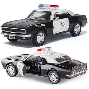 Машинка металева Kinsmart KT5341WP 1:37 1967 Chevrolet Camaro Z/28 Police інерційна, двері відчиняються / Поліція
