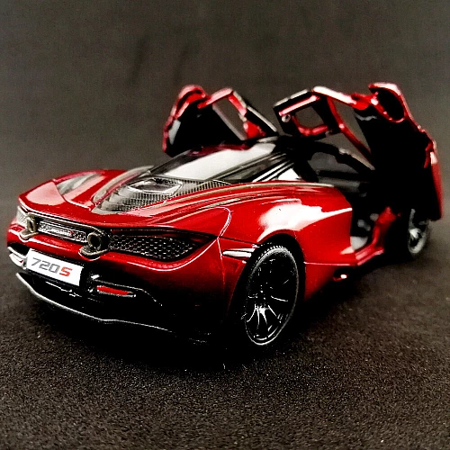 Машинка металева Kinsmart KT5403WG 1:36 McLaren MSO 720S інерційна, двері відчиняються / Червоний