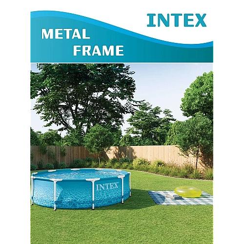 Круглий басейн Intex 305см з фільтр-насосом - Metal Frame Beachside
