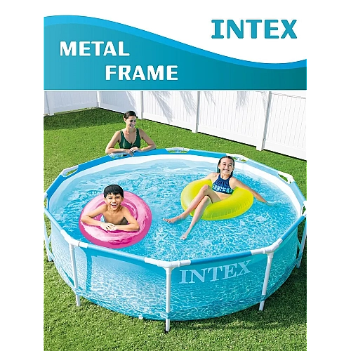 Круглий басейн Intex 305см з фільтр-насосом - Metal Frame Beachside