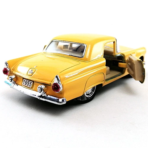 Машинка металева Kinsmart 1:36 1955 Ford Thunderbird KT5319W інерційна, двері відчиняються / Жовтий