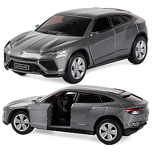 Машинка металева Kinsmart 1:38 Lamborghini Urus KT5368W інерційна, двері відчиняються / Сірий