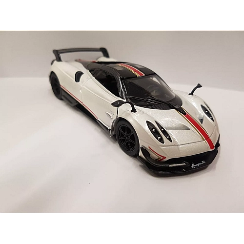 Машинка металева Kinsmart 1:38 2016 Pagani Huayra BC інерційна, двері відчиняються KT5400WF / Білий з принтом