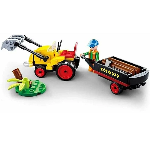 Конструктор SLUBAN Фермерський трактор з причепом - M38-B0777