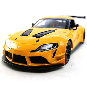 Машинка металева Kinsmart 1:36 Toyota GR Supra Racing Concept KT5421W інерційна, двері відчиняються / Жовтий