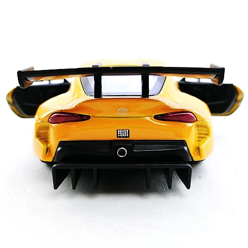 Машинка металева Kinsmart 1:36 Toyota GR Supra Racing Concept KT5421W інерційна, двері відчиняються / Жовтий