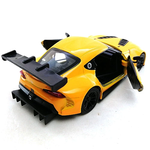 Машинка металева Kinsmart 1:36 Toyota GR Supra Racing Concept KT5421W інерційна, двері відчиняються / Жовтий