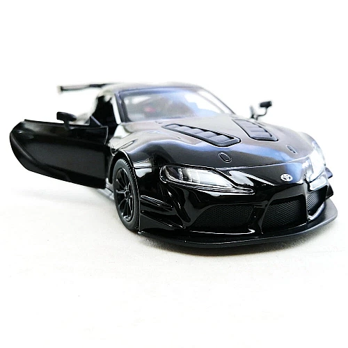 Машинка металева Kinsmart 1:36 Toyota GR Supra Racing Concept KT5421W інерційна, двері відчиняються / Чорний