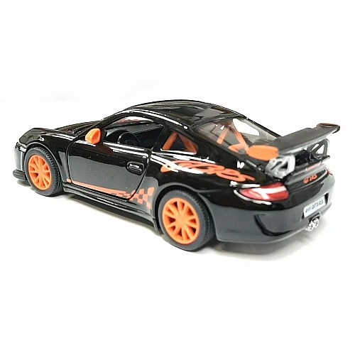Металева машинка Kinsmart 1:36 2010 Porsche 911 GT3 RS KT5352W, інерційна / Чорний