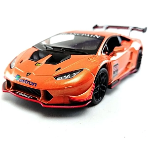 Машинка металева Kinsmart 1:36 Lamborghini Huracan LP620-2 KT5389W інерційна, двері відчиняються / Помаранчева