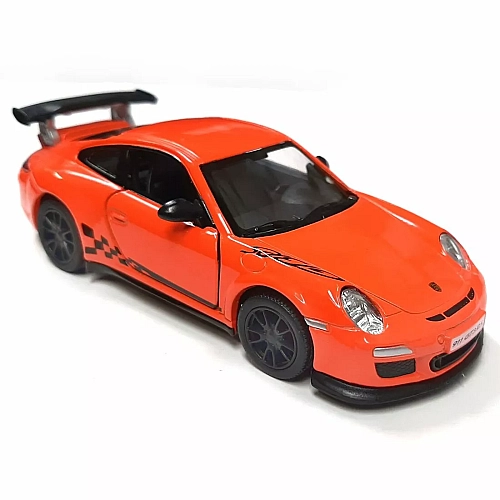 Металлическая машинка Kinsmart 1:36 2010 Porsche 911 GT3 RS KT5352W, инерционная / Оранжевый