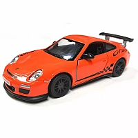 Металева машинка Kinsmart 1:36 2010 Porsche 911 GT3 RS KT5352W, інерційна / Помаранчевий