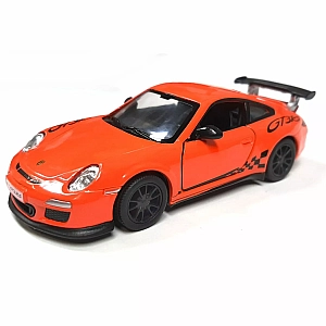 Металева машинка Kinsmart 1:36 2010 Porsche 911 GT3 RS KT5352W, інерційна / Помаранчевий