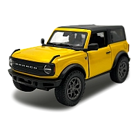 Машинка металева Kinsmart 1:34 2022 Ford Bronco (Hard Top) KT5438WB інерційна, двері відчиняються / колір Жовтий