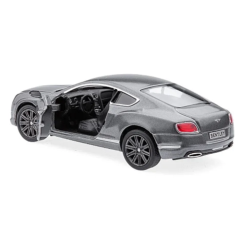 Машинка металлическая Kinsmart 1:38 Bentley Continental GT 2012 (инерционная, двери открываются, серая KT5369W)