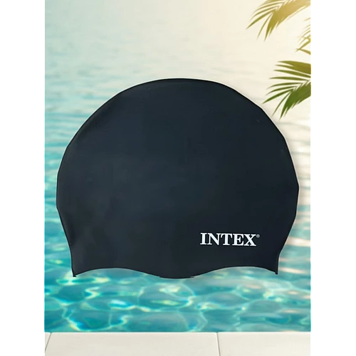 Силіконова шапка для плавання INTEX 55992, від 8 років, чорна