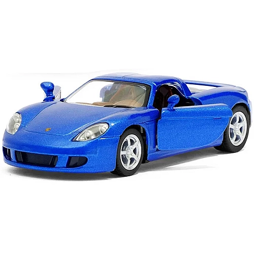 Машинка металева Kinsmart 1:36 Porsche Carrera GT (інерційна, відкриваються двері, синя KT5081W)