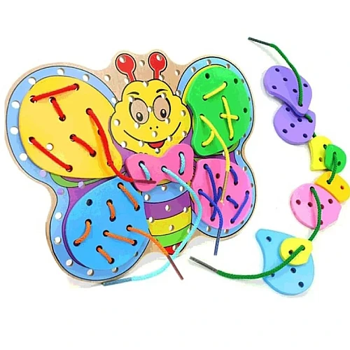 Дерев'яна шнурівка Метелик MD 2399 (Butterfly drawstring)