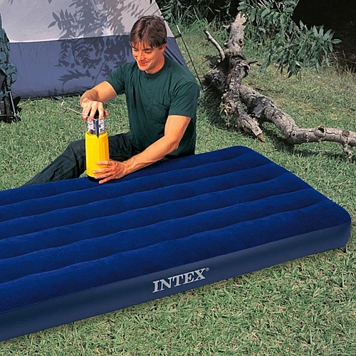 Надувний матрац Intex 99х191х25см Classic Downy Airbed Fiber-Tech