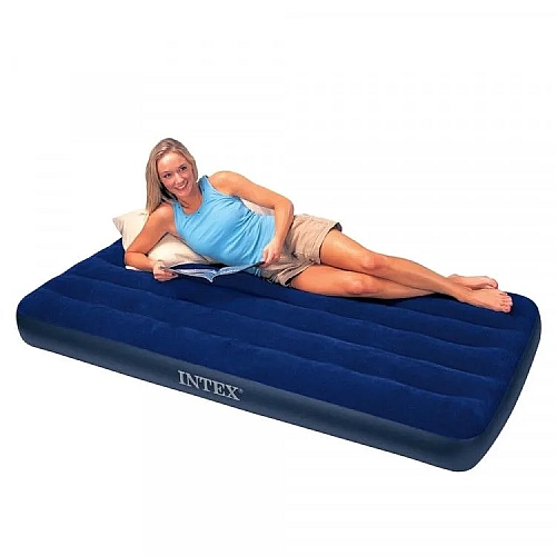 Надувний матрац Intex 99х191х25см Classic Downy Airbed Fiber-Tech