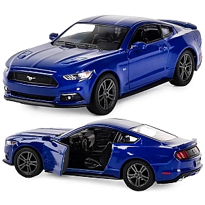 Масштабна модель Ford Mustang GT 2015 Kinsmart 1:38, інерційний механізм, KT5386W Синя