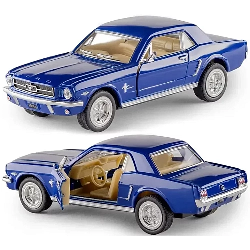 Машинка металева Kinsmart 1:36 Ford Mustang інерційна, двері відчиняються KT5351W - Синій