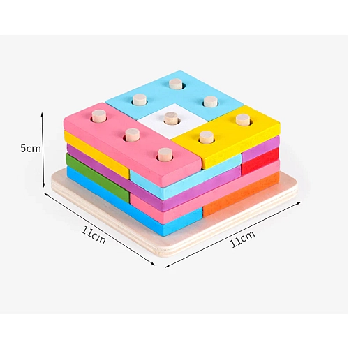 Деревянная логическая игрушка Геометрика Сортер Тетрис MD0809