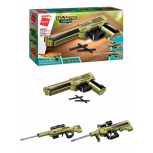 Конструктор Qman Пістолет, Автомат, Гвинтівка 3 в 1, Unlimited Ideas, 202 деталі, 4802