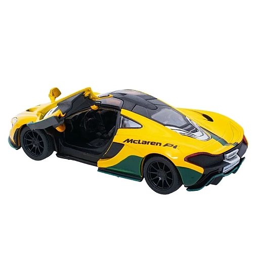 Машинка металева Kinsmart 1:36 McLaren P1 інерційна, KT5393WF Жовтий з принтом