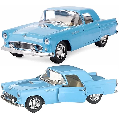 Машинка металева Kinsmart 1:36 1955 Ford Thunderbird KT5319W інерційна, двері відчиняються / Блакитний