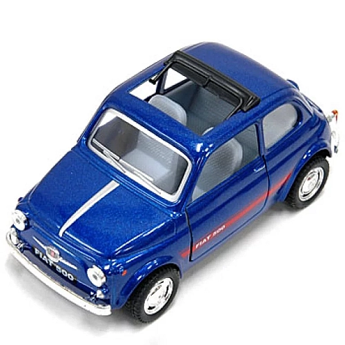 Машинка металева Kinsmart 1:24 Fiat 500 1957 інерційна, двері відчиняються, синя, KT5004W