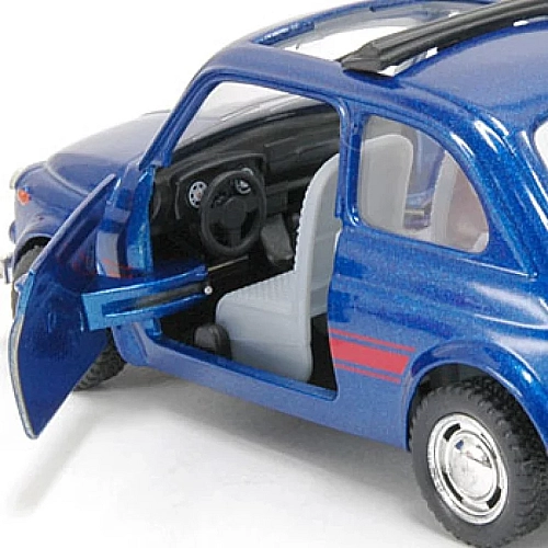 Машинка металева Kinsmart 1:24 Fiat 500 1957 інерційна, двері відчиняються, синя, KT5004W
