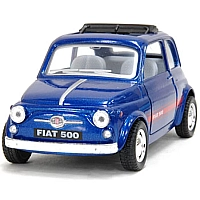 Машинка металева Kinsmart 1:24 Fiat 500 1957 інерційна, двері відчиняються, синя, KT5004W
