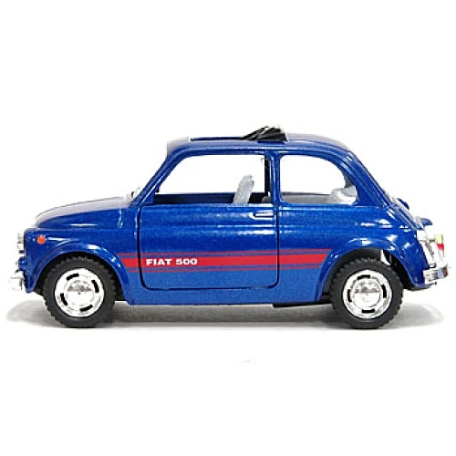 Машинка металева Kinsmart 1:24 Fiat 500 1957 інерційна, двері відчиняються, синя, KT5004W