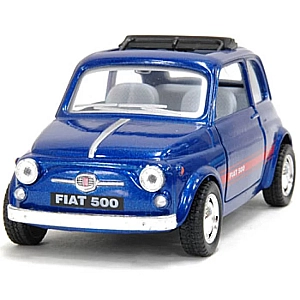 Машинка металева Kinsmart 1:24 Fiat 500 1957 інерційна, двері відчиняються, синя, KT5004W