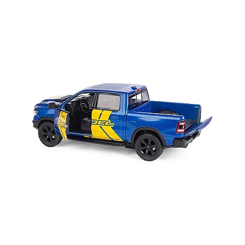 Машинка металева Kinsmart 1:46 Dodge RAM 1500 Livery Edition 2019 (інерційна, двері відчиняються, синя KT5413WF)