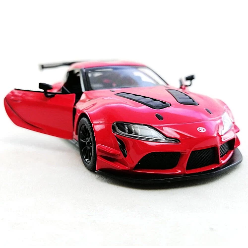 Машинка металева Kinsmart 1:36 Toyota GR Supra Racing Concept KT5421W інерційна, двері відчиняються / Червоний