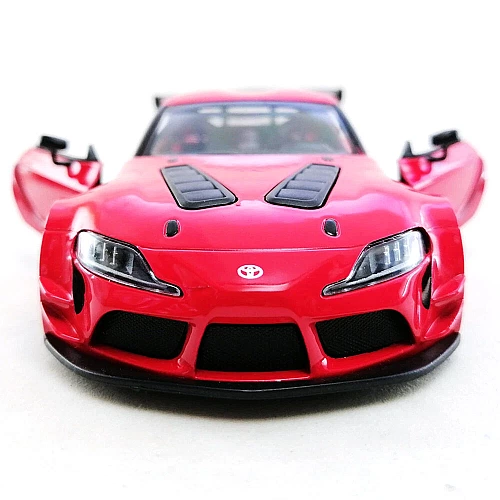 Машинка металева Kinsmart 1:36 Toyota GR Supra Racing Concept KT5421W інерційна, двері відчиняються / Червоний
