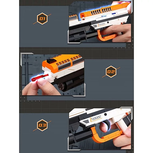 Игровой Набор Конструктор Qman: 3 в 1 Пистолет, Автомат, Винтовка (273 деталей)