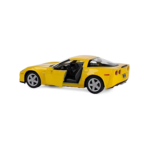 Машинка металева Kinsmart 1:36 Chevrolet Corvette Z06 інерційна, двері відчиняються KT5320W / Жовта