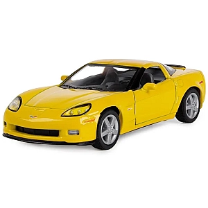 Машинка металева Kinsmart 1:36 Chevrolet Corvette Z06 інерційна, двері відчиняються KT5320W / Жовта