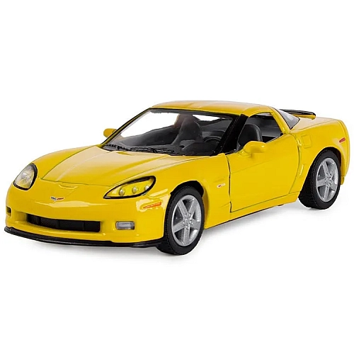 Машинка металева Kinsmart 1:36 Chevrolet Corvette Z06 інерційна, двері відчиняються KT5320W / Жовта