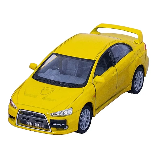Модель автомобиля коллекционная Mitsubishi Lancer Evolution X 1:36 Kinsmart KT5329W/желтая