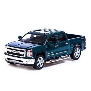 Машинка металева Kinsmart 1:46 2014 Chevrolet Silverado інерційна, двері та багажник відчиняються KT5381W / Синій
